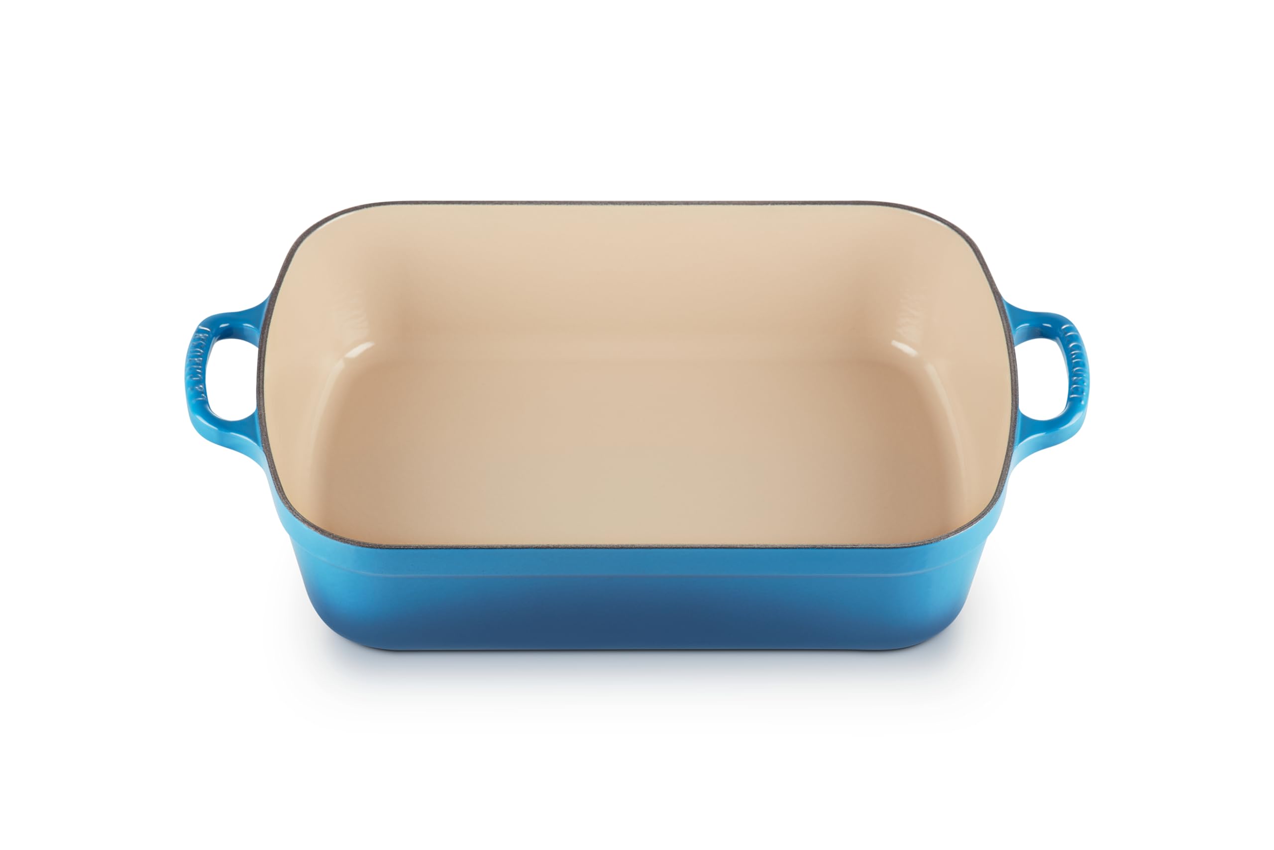 le-creuset-signature-plat-rectangulaire-en-fonte-maill-e-33-cm-4-9-l-bleu-marsei image 1