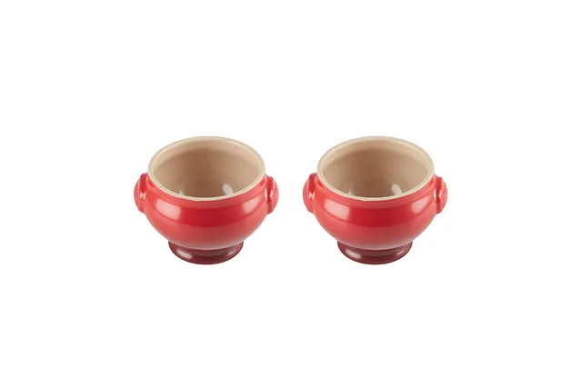 le-creuset-set-de-2-bols-soupe-c-ramique-600-ml-cerise image 1