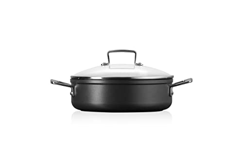 le-creuset-toughened-nonstick-pro-sauteuse-antiadh-sive-24-cm-noir-mat-avec-couv image 5