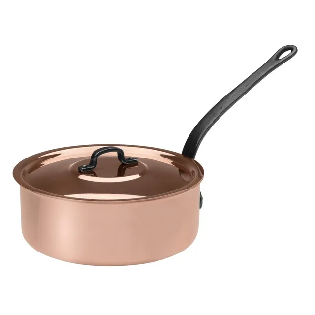 baumalu-sauteuse-cuivre-tam-avec-couvercle-22cm-manche-fonte image 1