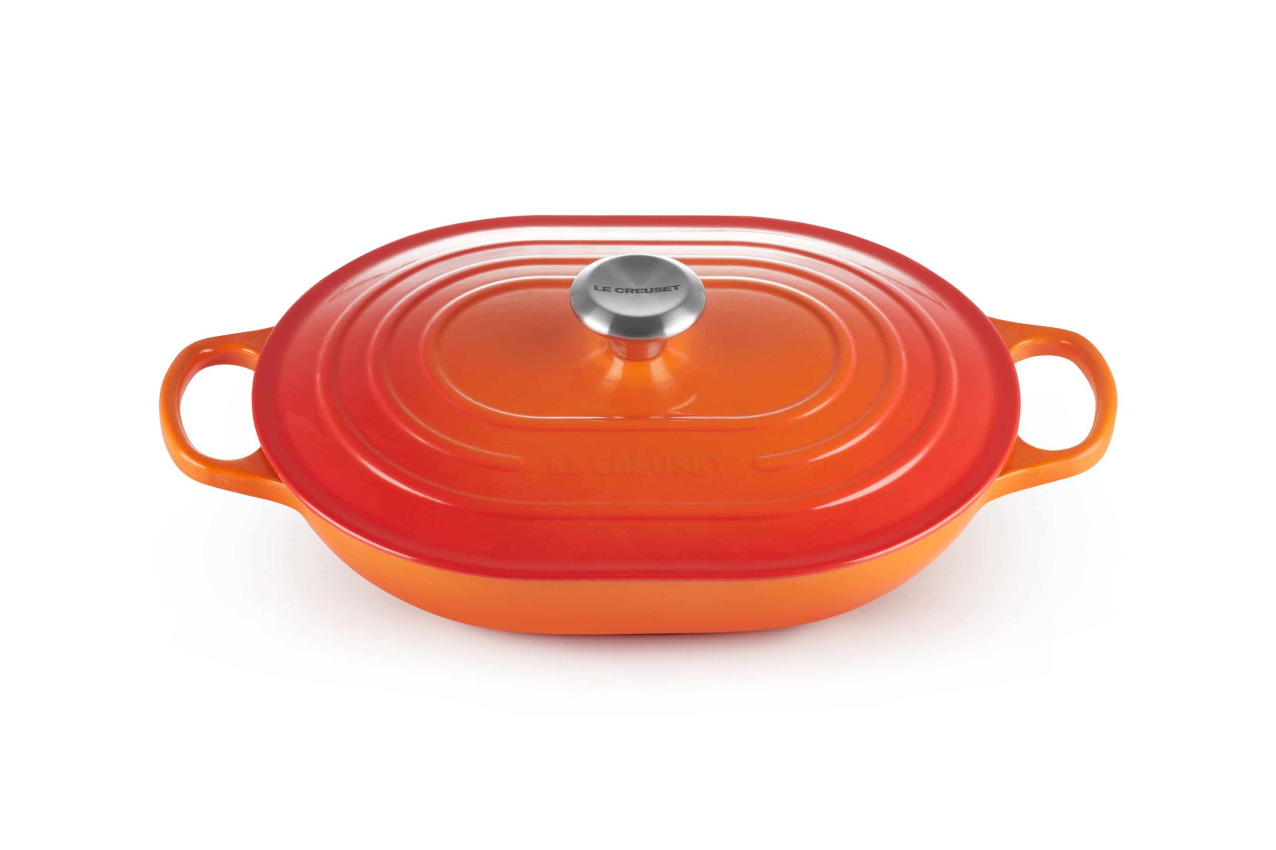 le-creuset-signature-cocotte-rectangulaire-en-fonte-maill-e-3-4-l-volcanique image 1