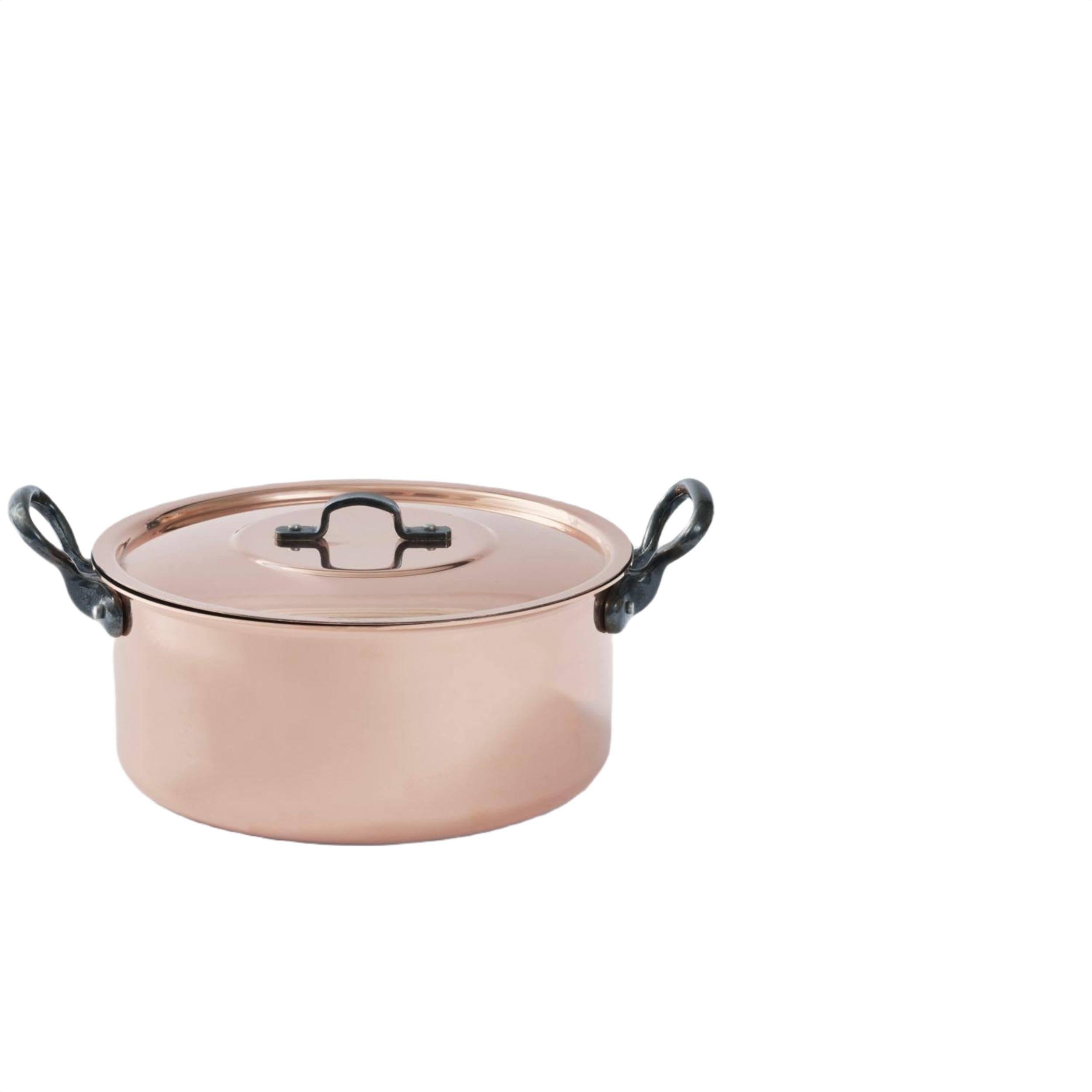 baumalu-faitout-cuivre-tam-avec-couvercle-22cm-poign-es-fonte image 1