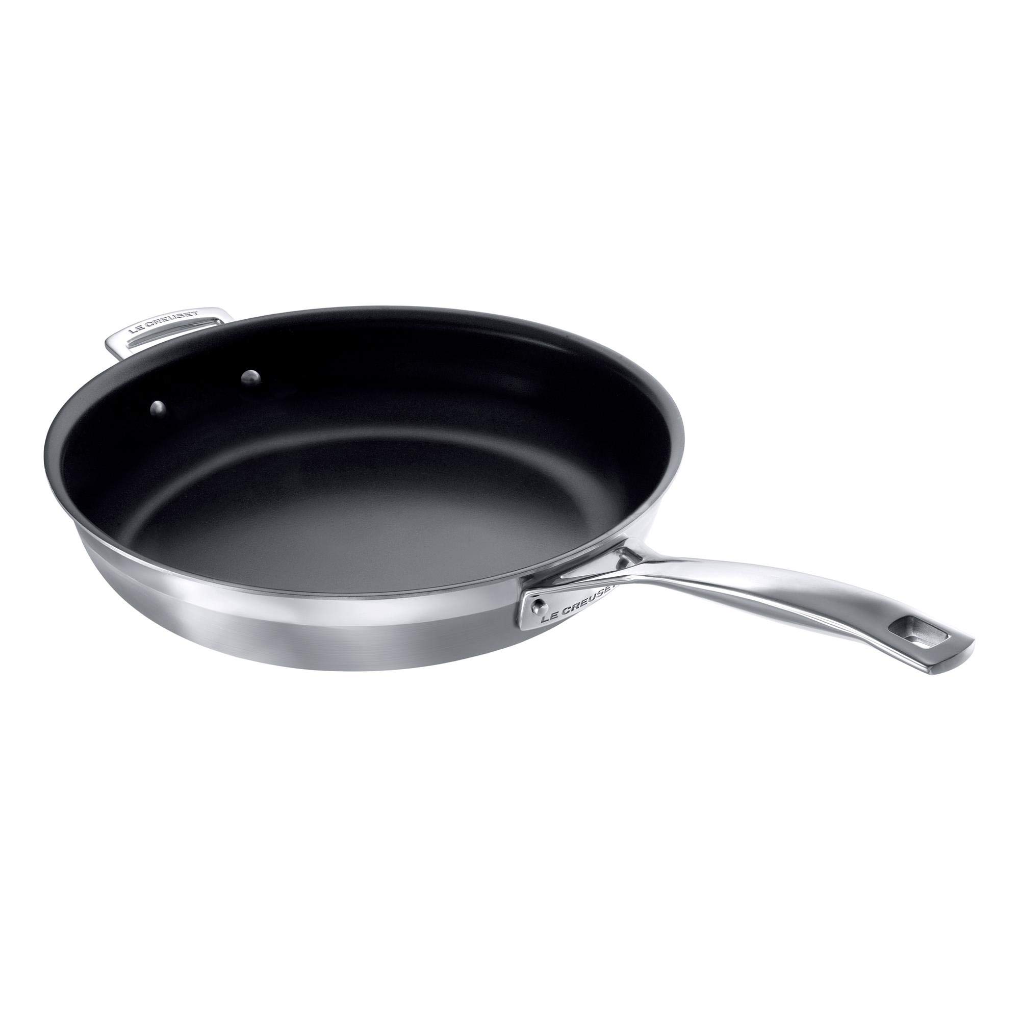 le-creuset-po-le-anti-adh-rente-inox-3-ply-30-cm-argent image 1