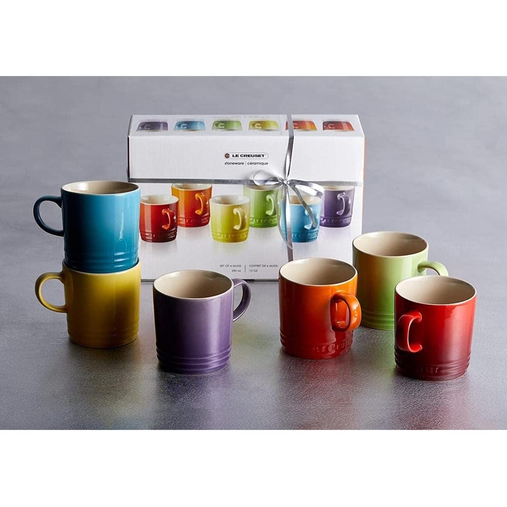 le-creuset-set-de-6-mugs-c-ramique-350-ml-arc-en-ciel image 5