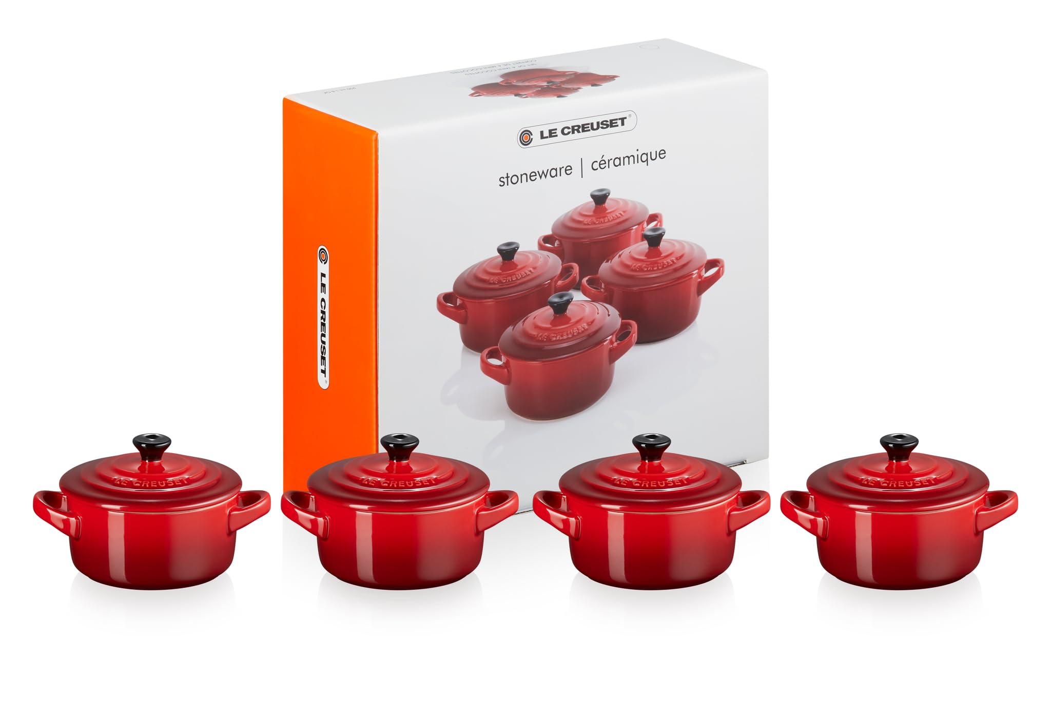 le-creuset-set-de-4-mini-cocottes-rondes-en-c-ramique-10-cm-200-ml-cerise image 6