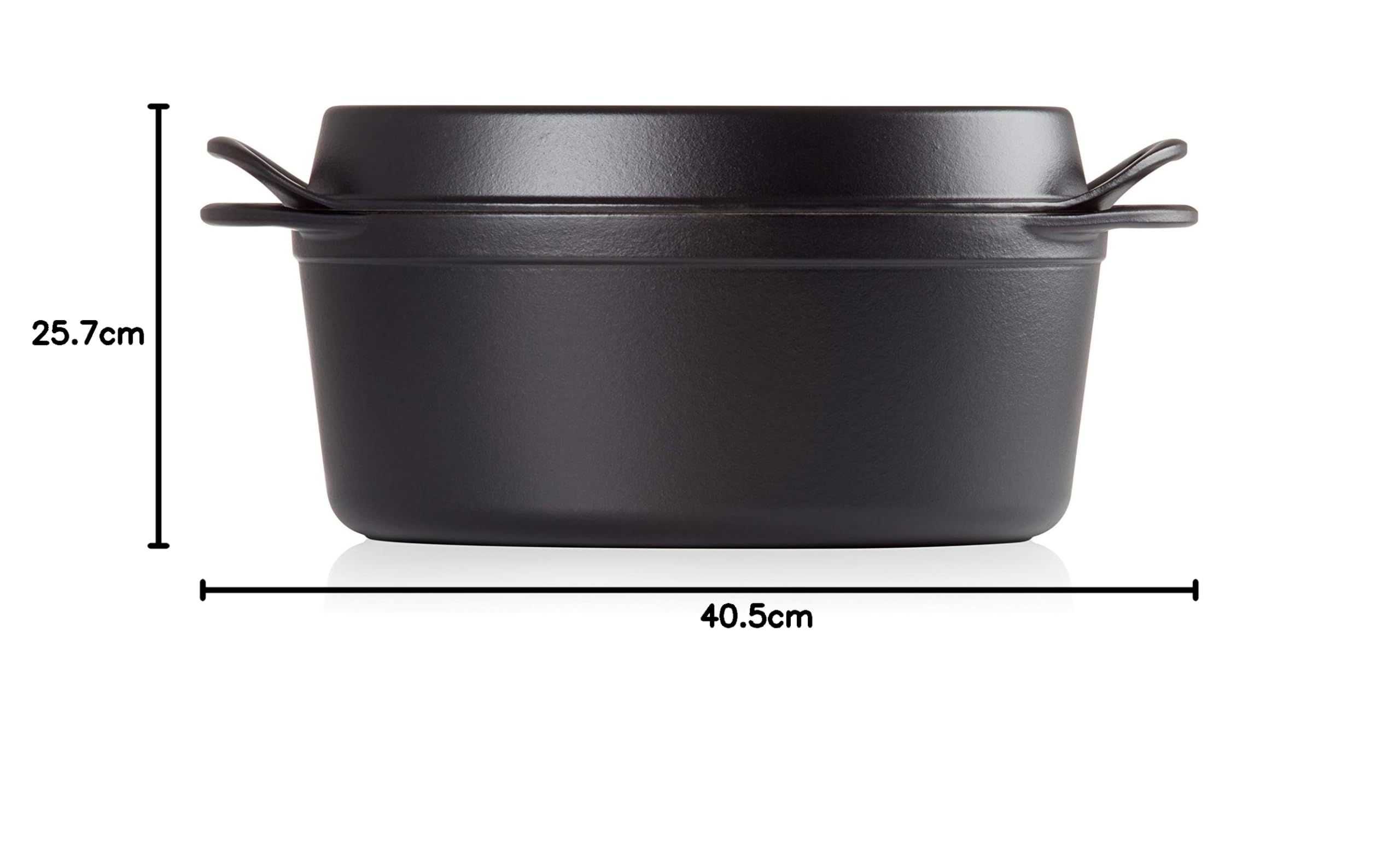 le-creuset-doufeu-fonte-maill-e-ovale-32-cm-noir-mat image 2