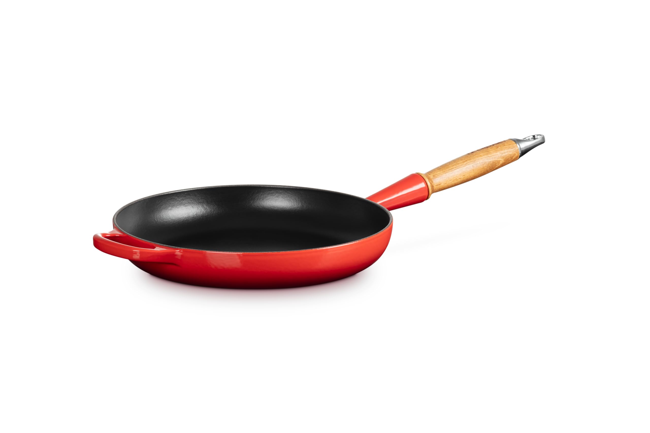 le-creuset-po-le-frire-en-fonte-maill-e-26-cm-cerise-manche-bois image 2