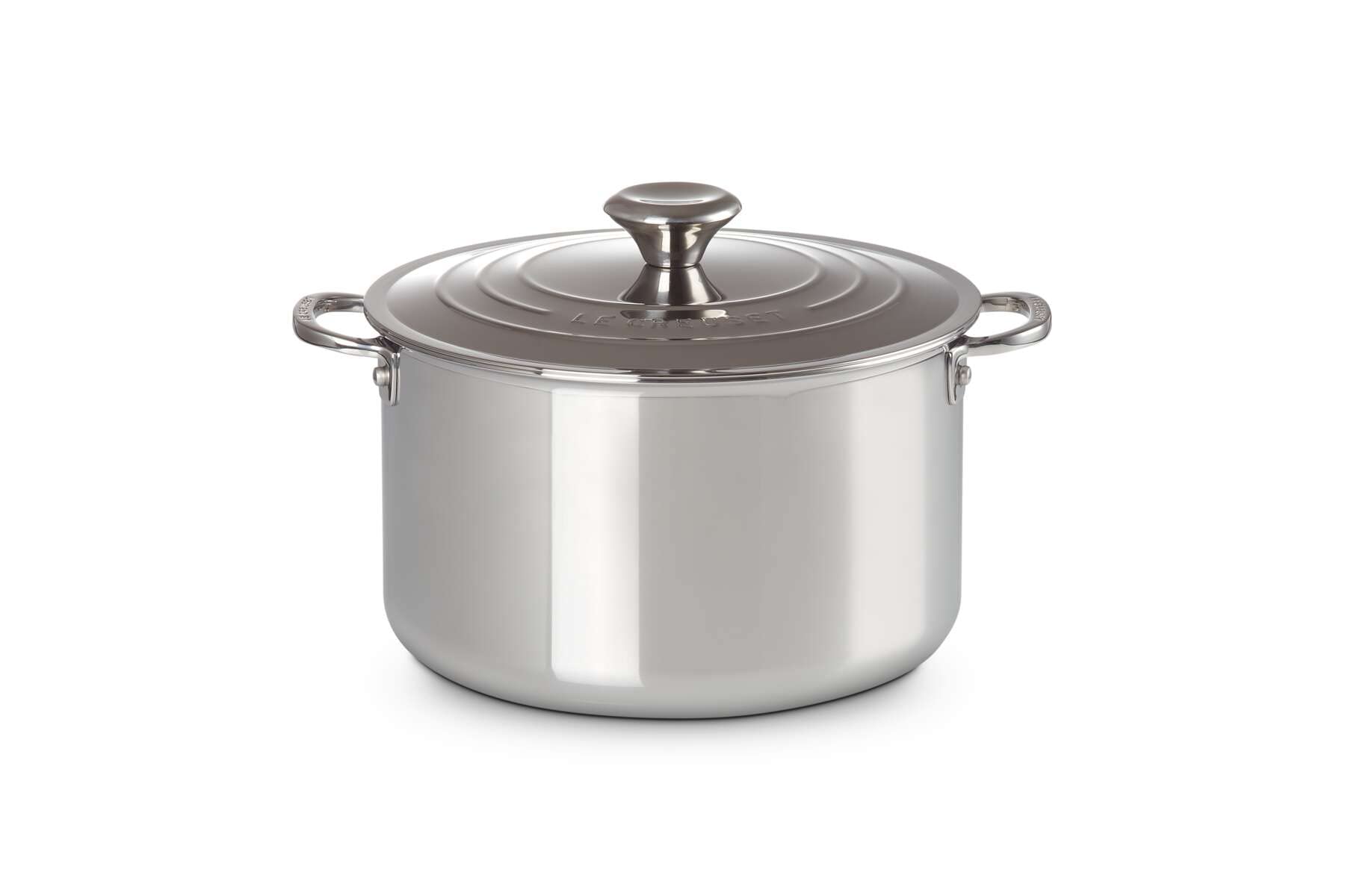 le-creuset-signature-cocotte-haute-inox-avec-couvercle-28-cm image 2