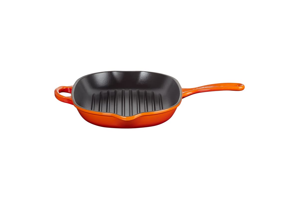 le-creuset-skillet-gril-ovale-fonte-maill-e-signature-32-cm-cerise image 7