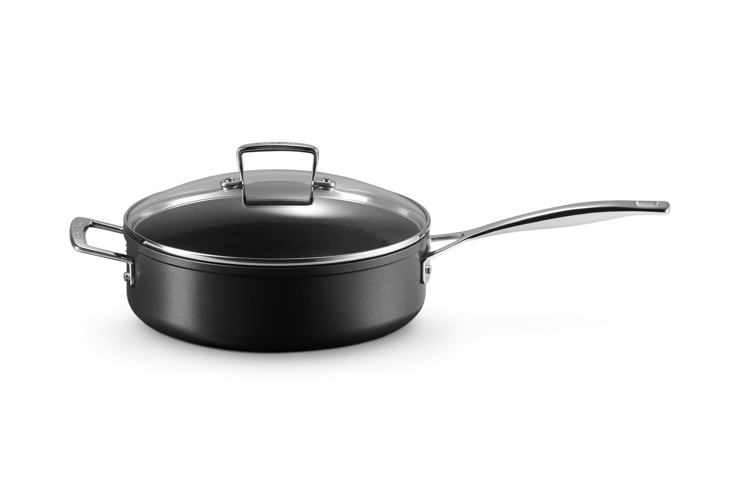 le-creuset-sauteuse-en-aluminium-forg-avec-couvercle-26-cm-anthracite-argent image 2