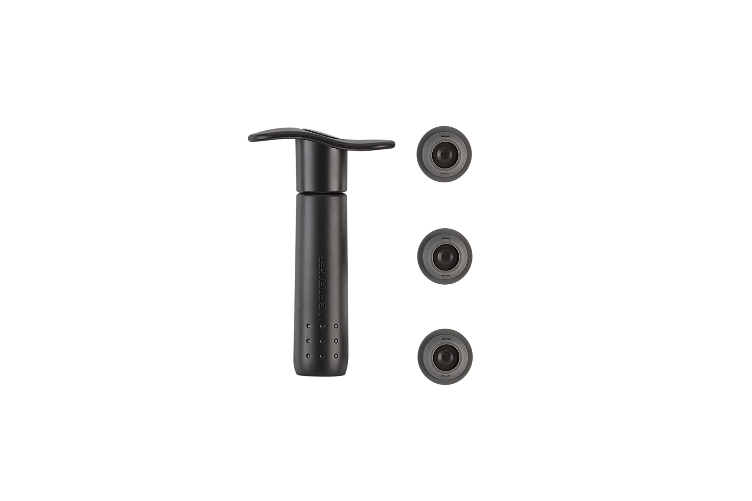 le-creuset-pompe-vin-wa-137-noir-mat-3-bouchons image 1