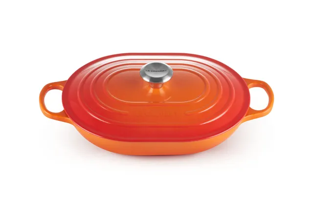 le-creuset-signature-cocotte-rectangulaire-en-fonte-maill-e-3-4-l-volcanique image 1