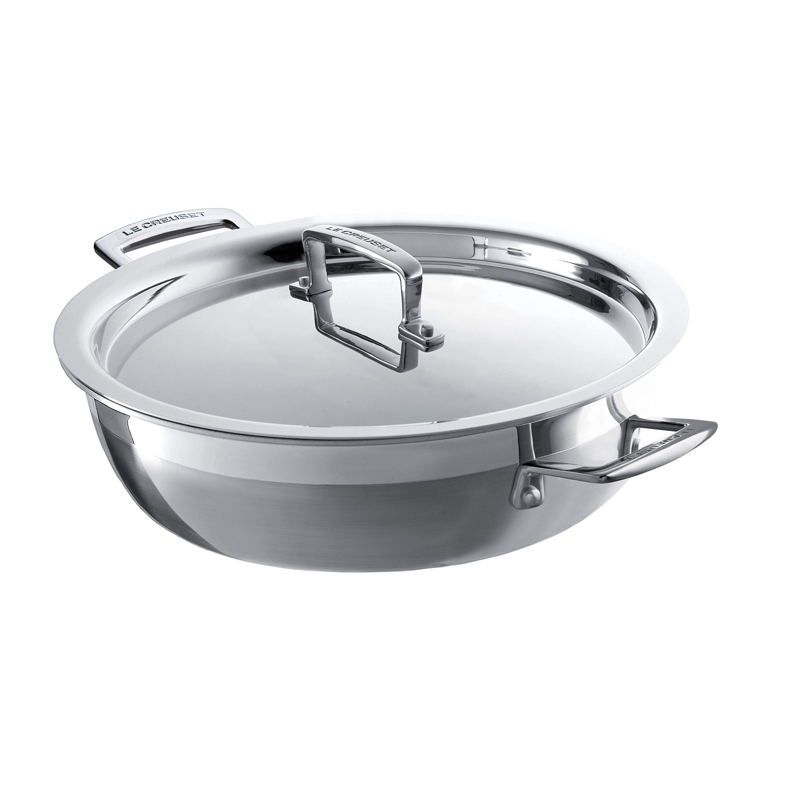 le-creuset-sauteuse-proven-ale-inox-3-ply-26-cm-avec-couvercle-argent image 2