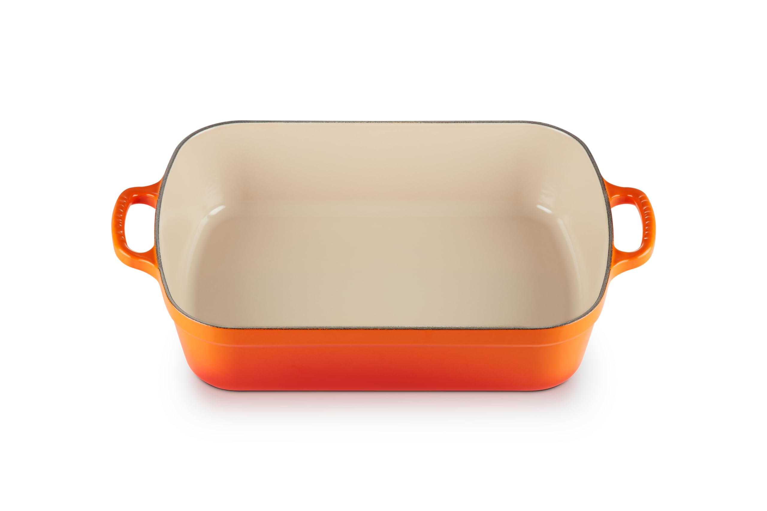 le-creuset-plat-signature-rectangulaire-en-fonte-maill-e-33-cm-4-9-l-volcanique image 1