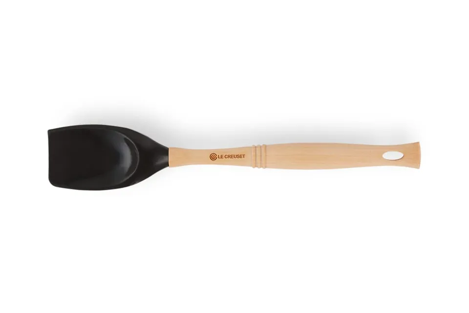 le-creuset-petite-spatule-cuill-re-silicone-bois-onyx-32-cm image 1