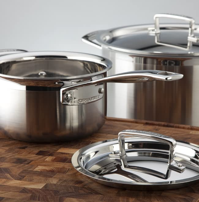 le-creuset-set-10-pi-ces-inox-3-ply-avec-couvercles-argent image 7