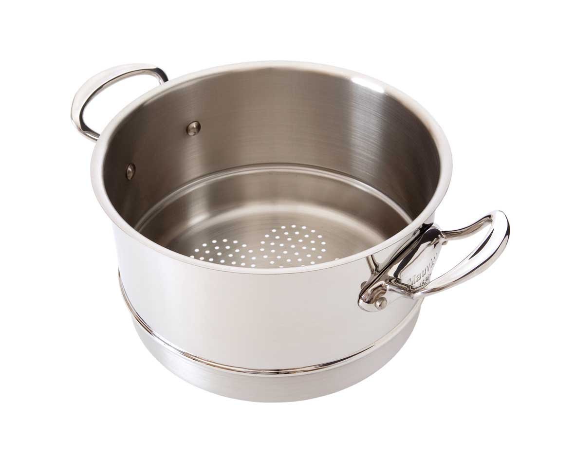 mauviel-m-cook-insert-cuit-vapeur-inox-24-cm-monture-fonte-d-inox image 1