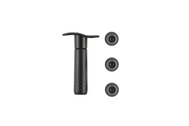 le-creuset-pompe-vin-wa-137-noir-mat-3-bouchons image 1