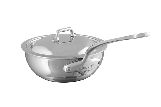 mauviel-m-cook-po-le-sauter-inox-5-couches-24-cm-3-2-l-avec-couvercle image 1