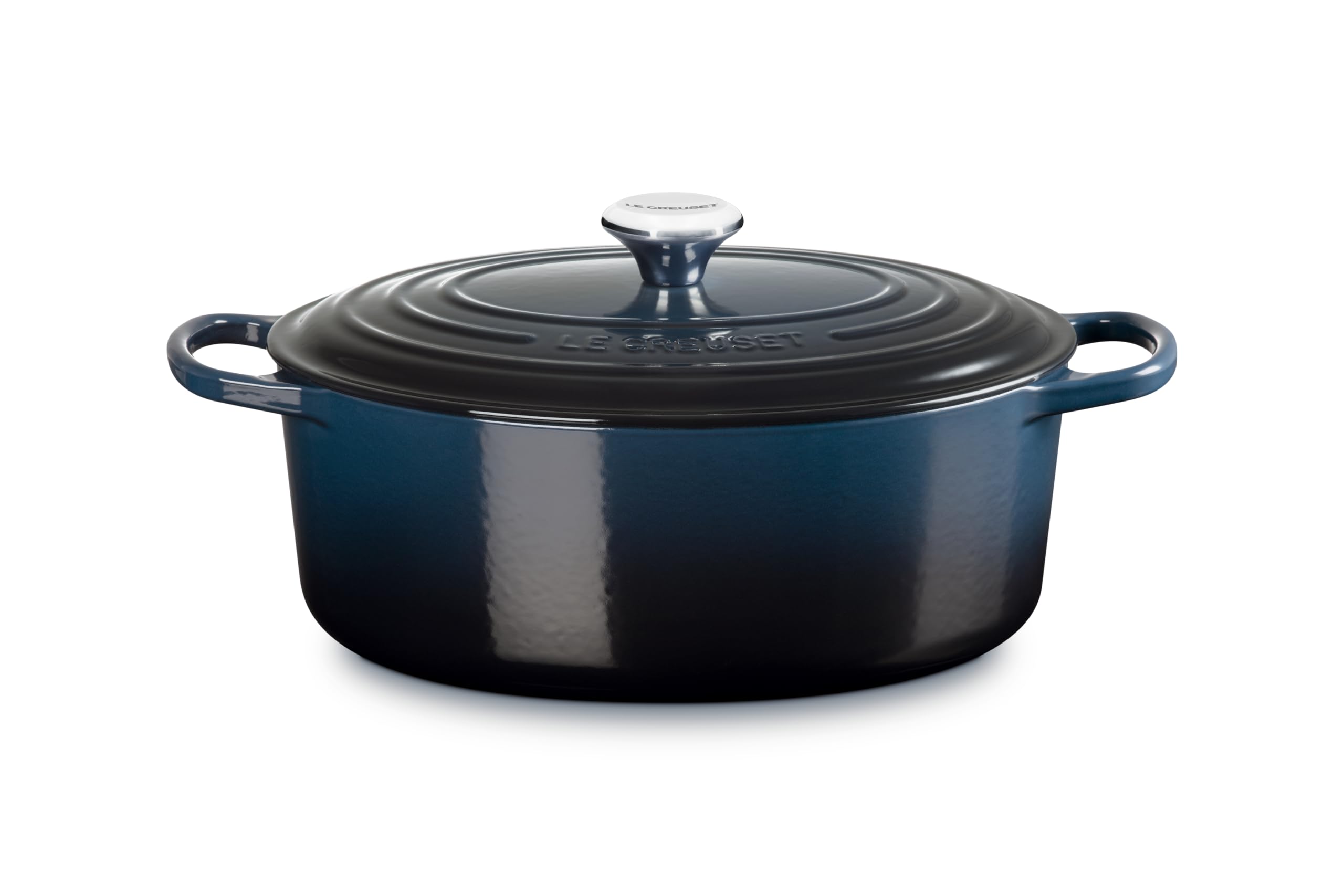 le-creuset-signature-po-le-ovale-fonte-maill-e-31-cm-nuit image 1