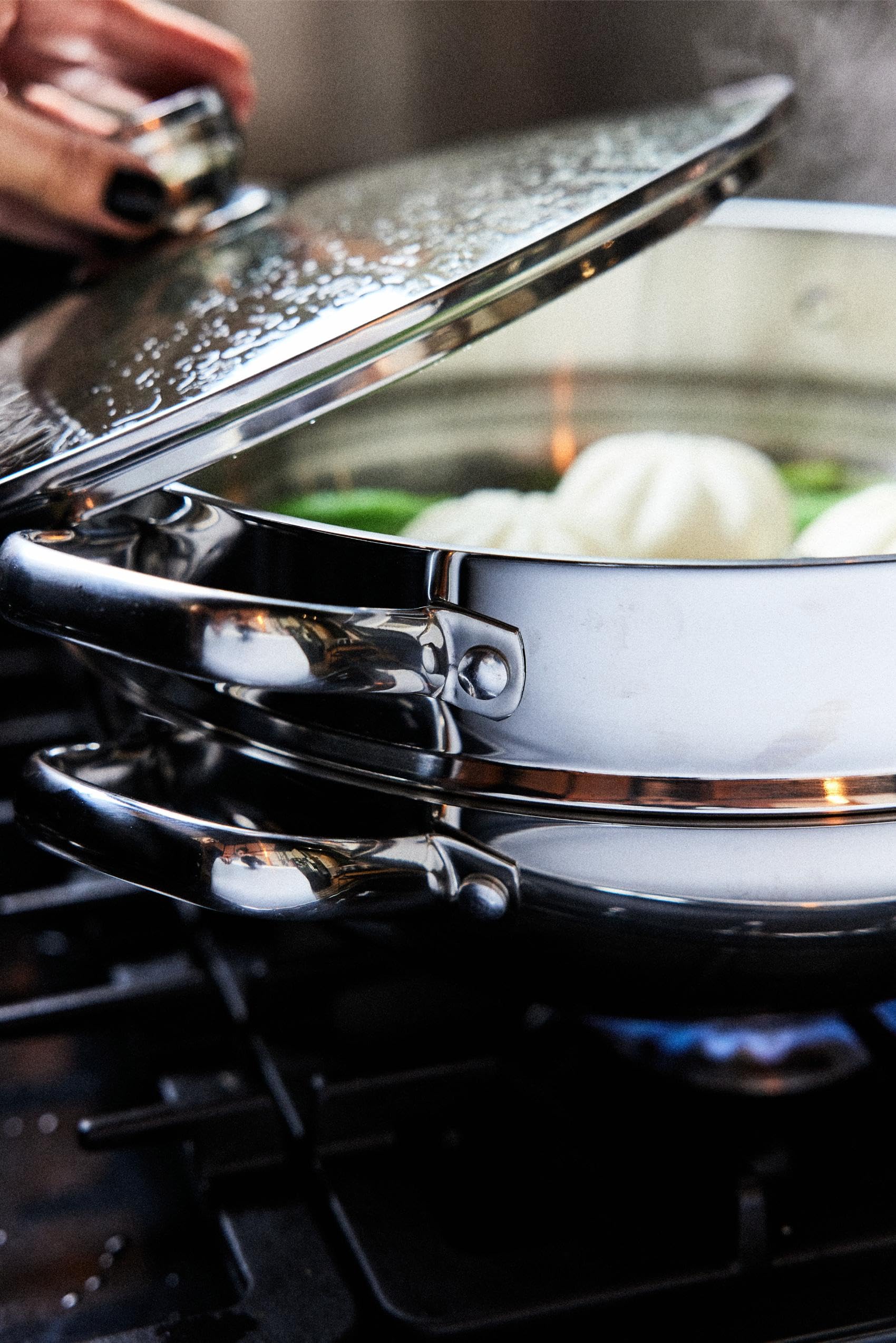 baumalu-wok-wok-vapeur-2-en-1-inox-32-cm-avec-panier-et-couvercle-verre image 4