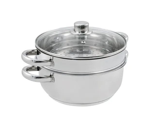 baumalu-steamer-24-cm-2-corps-inox-argent-rond image 1