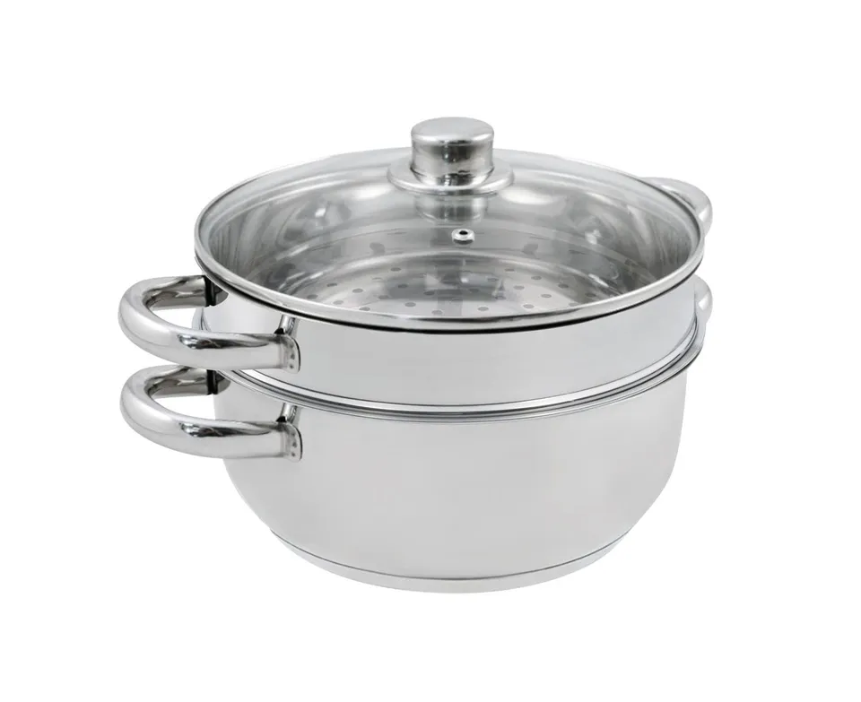 baumalu-steamer-24-cm-2-corps-inox-argent-rond image 1