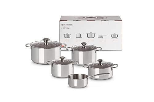 le-creuset-set-5-pi-ces-inox-3-cocottes-cocotte-basse-casserole image 5