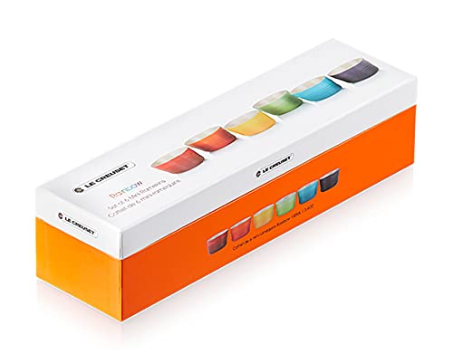 le-creuset-set-6-ramequins-ronds-c-ramique-120-ml-arc-en-ciel image 8