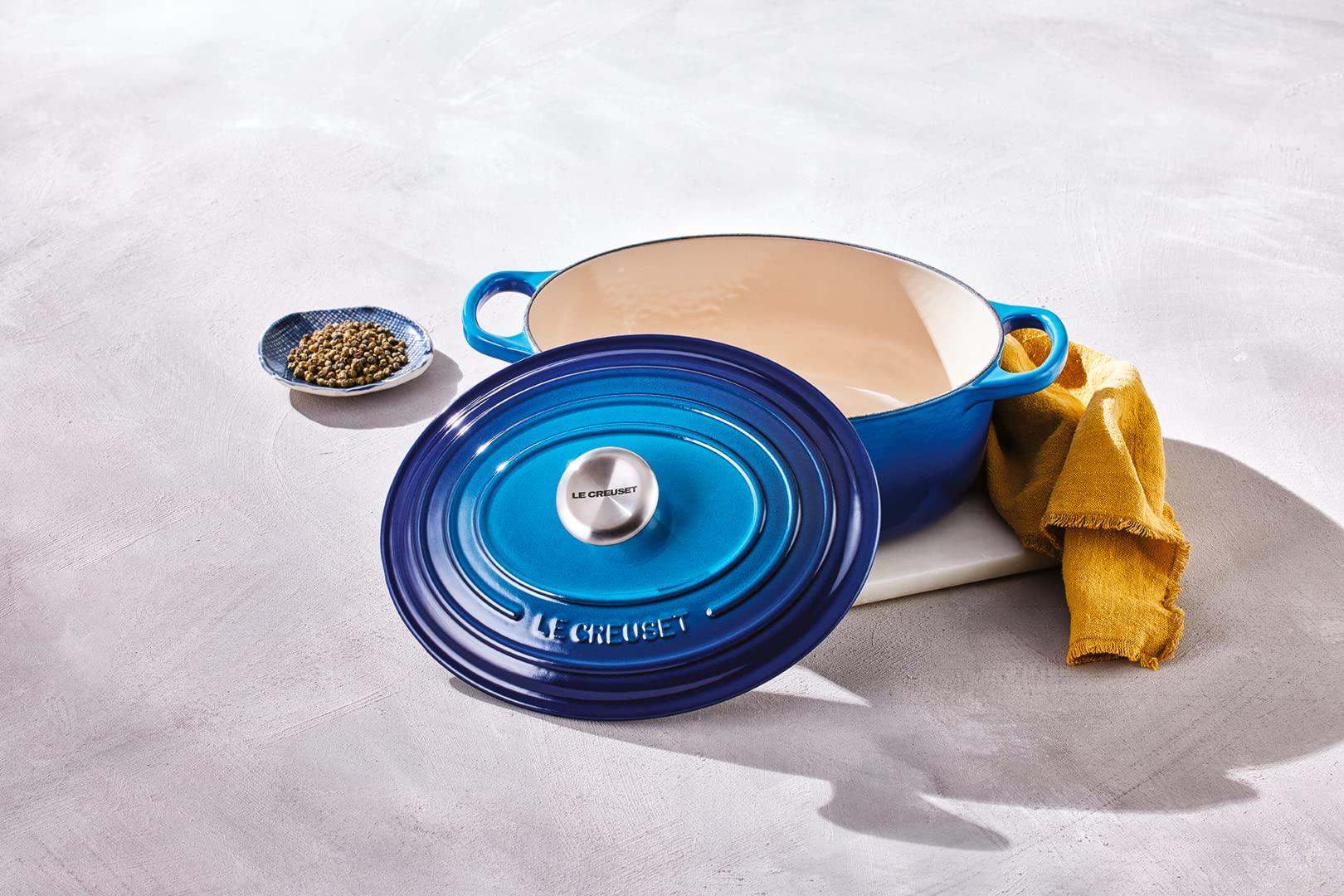 le-creuset-cocotte-signature-ovale-fonte-maill-e-31-cm-6-3-l-azure image 6