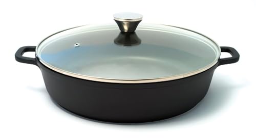 baumalu-mijoteuse-basse-32-cm-fonte-d-aluminium-noir-anti-adh-rent image 3