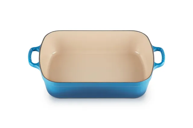 le-creuset-signature-plat-rectangulaire-en-fonte-maill-e-33-cm-4-9-l-bleu-marsei image 1