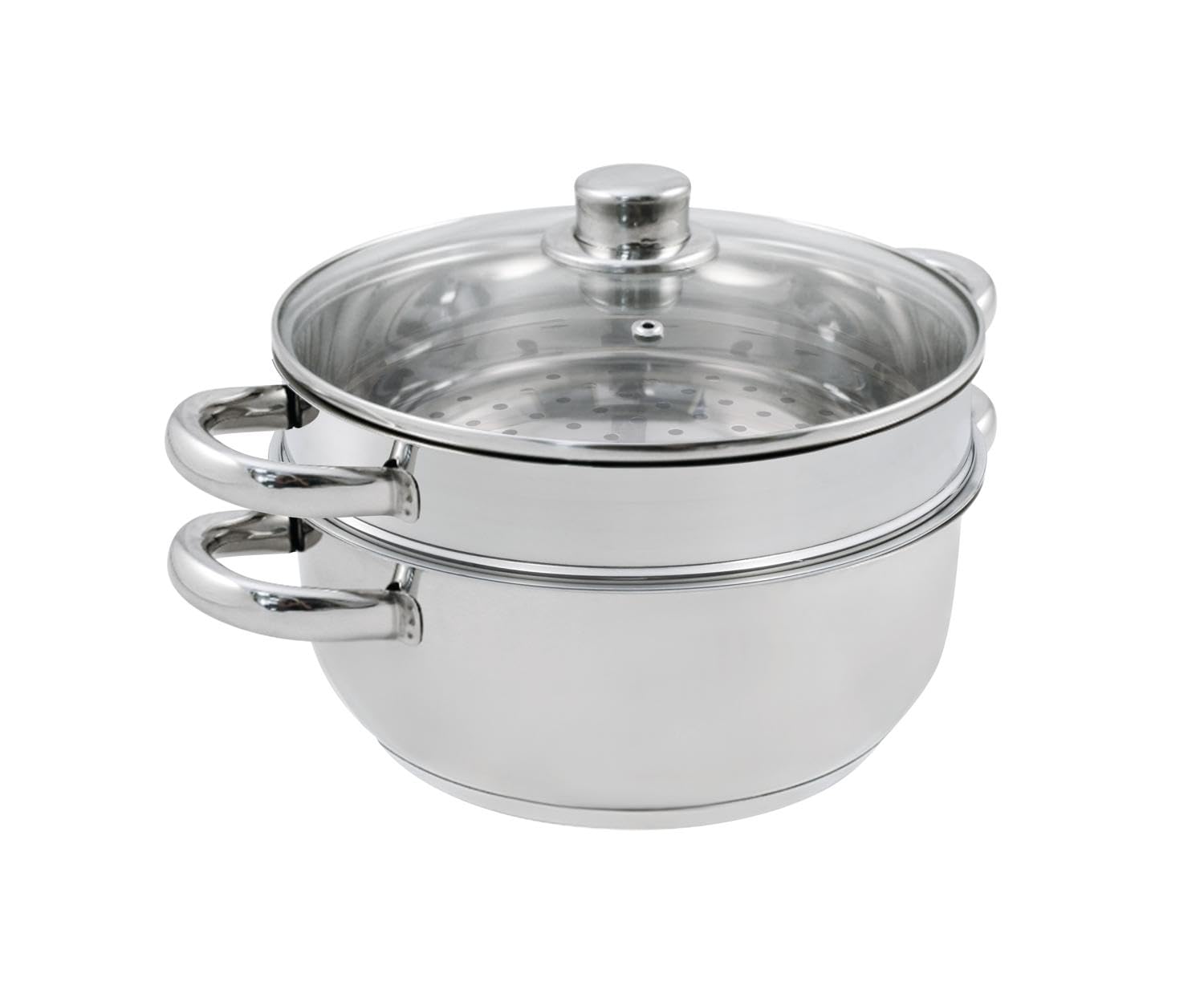 baumalu-steamer-24-cm-2-corps-inox-argent-rond image 1