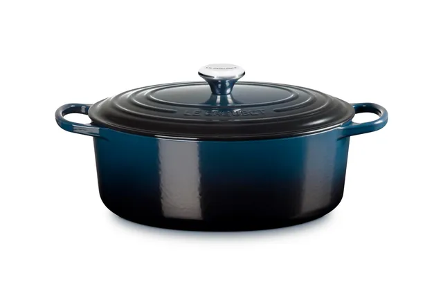 le-creuset-signature-po-le-ovale-fonte-maill-e-31-cm-nuit image 1