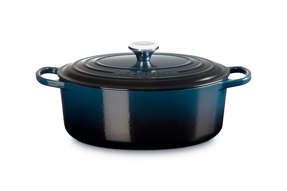 le-creuset-signature-po-le-ovale-fonte-maill-e-31-cm-nuit image 1