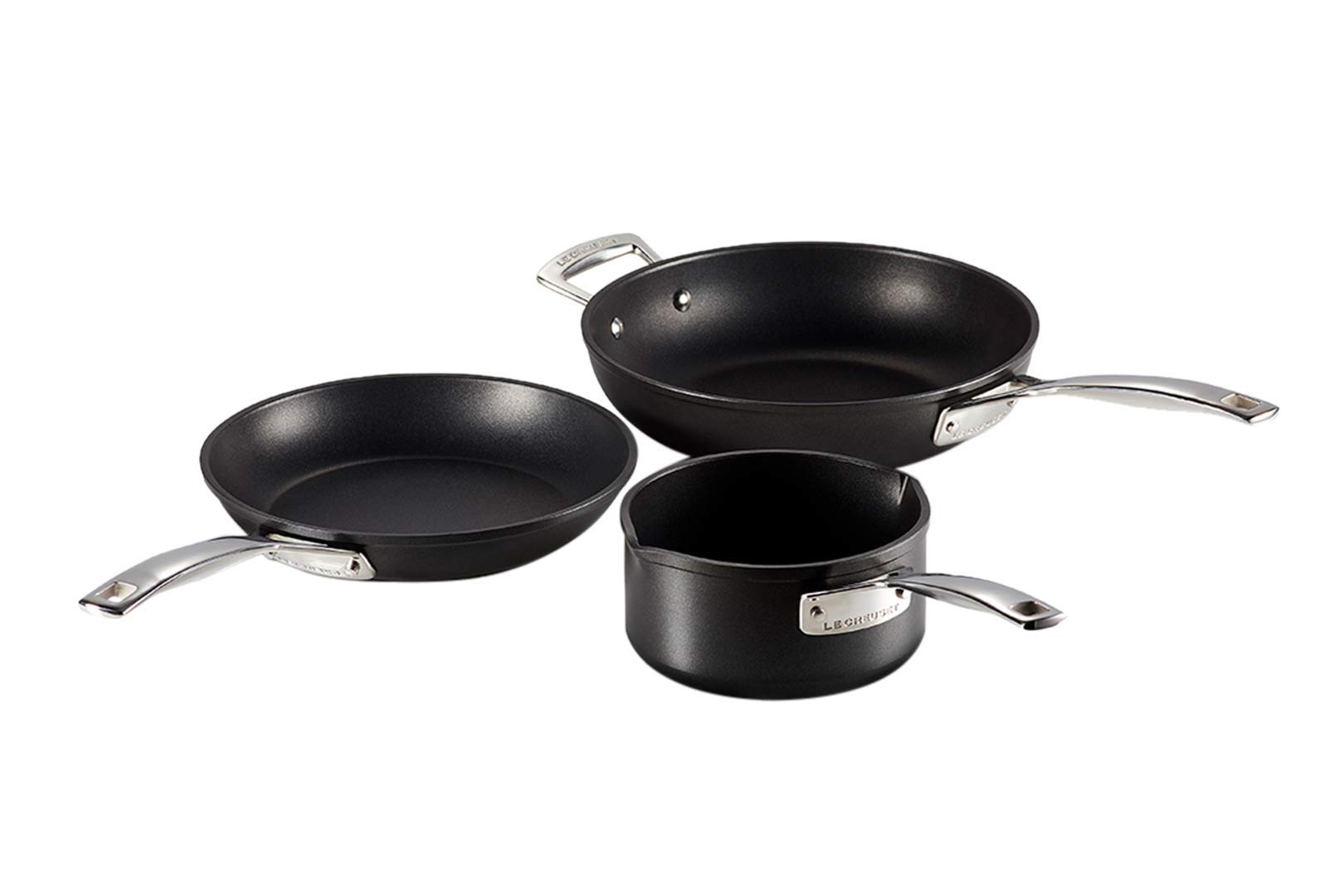 le-creuset-toughened-nonstick-pro-set-3-pi-ces-aluminium-forg-16-24-26-cm image 2
