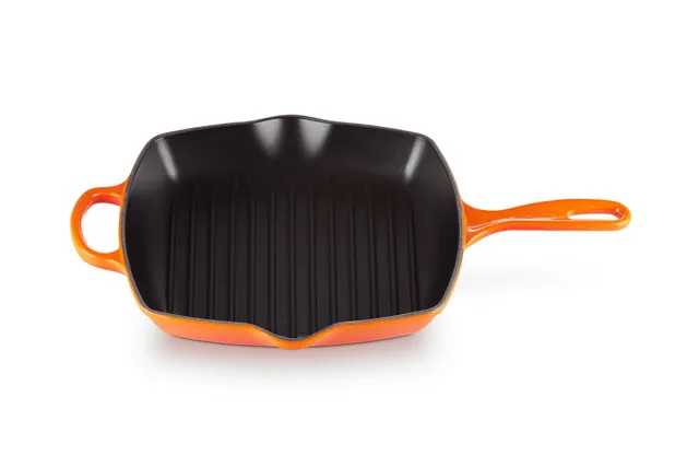le-creuset-skillet-gril-carr-fonte-maill-e-26-cm-volcanique image 1