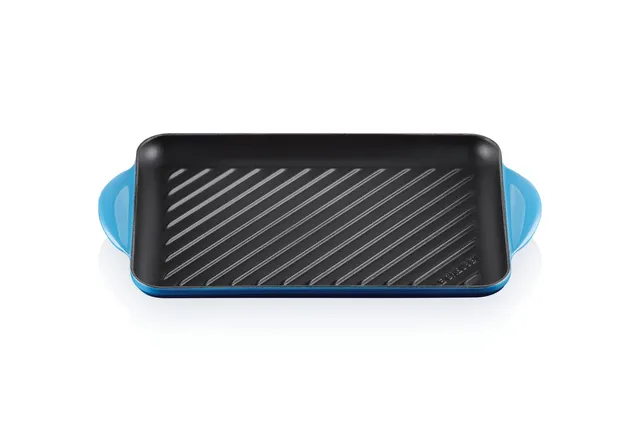 le-creuset-gril-rectangulaire-fonte-maill-e-33x22-cm-azure image 1
