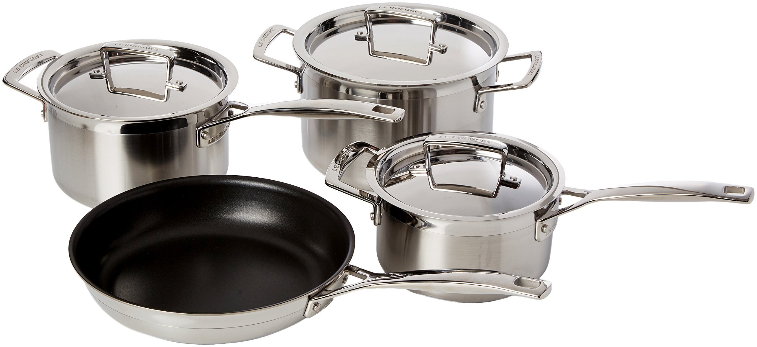 le-creuset-set-10-pi-ces-inox-3-ply-avec-couvercles-argent image 5