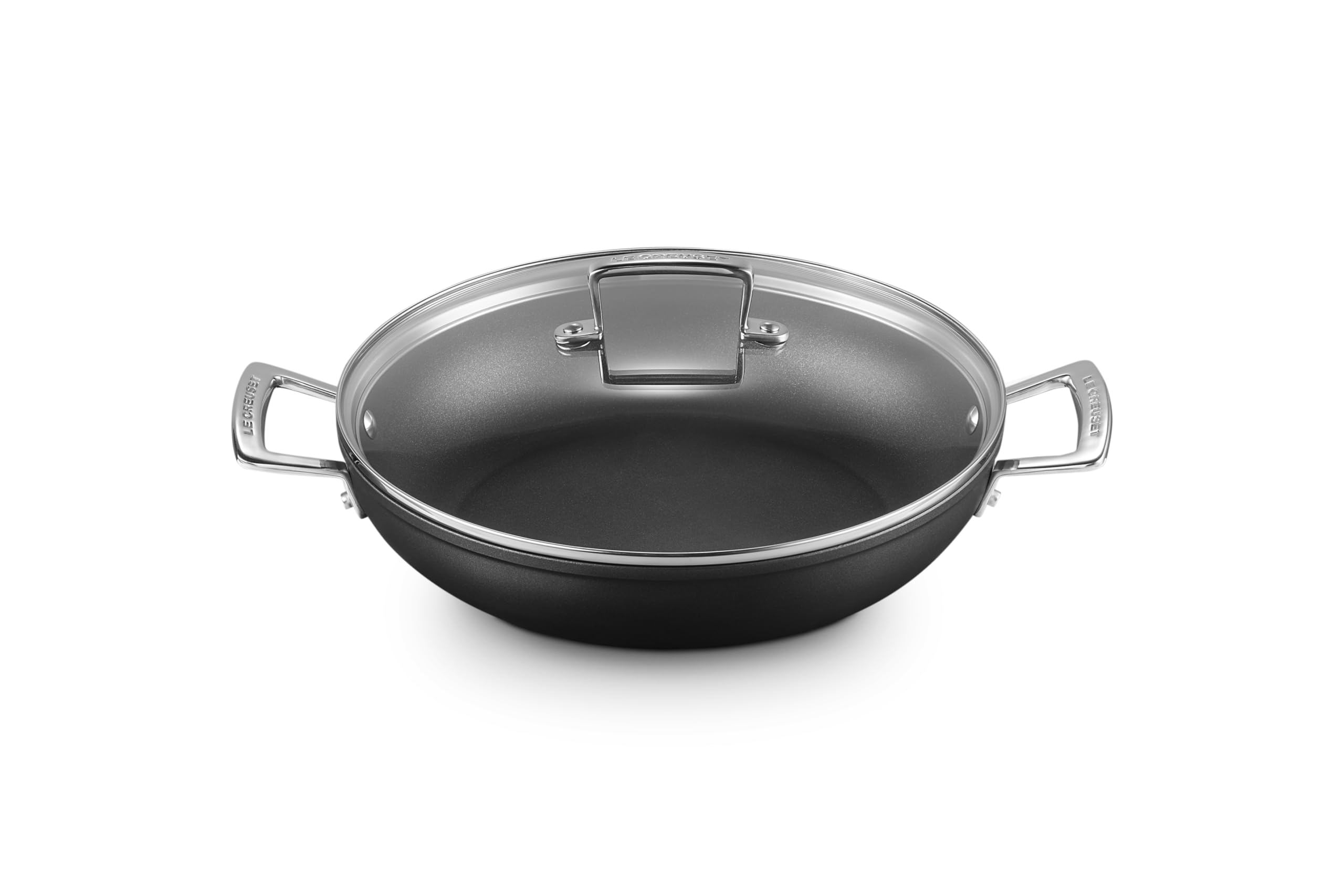 le-creuset-sauteuse-proven-ale-anti-adh-rente-28-cm-anthracite-argent-avec-couve image 1