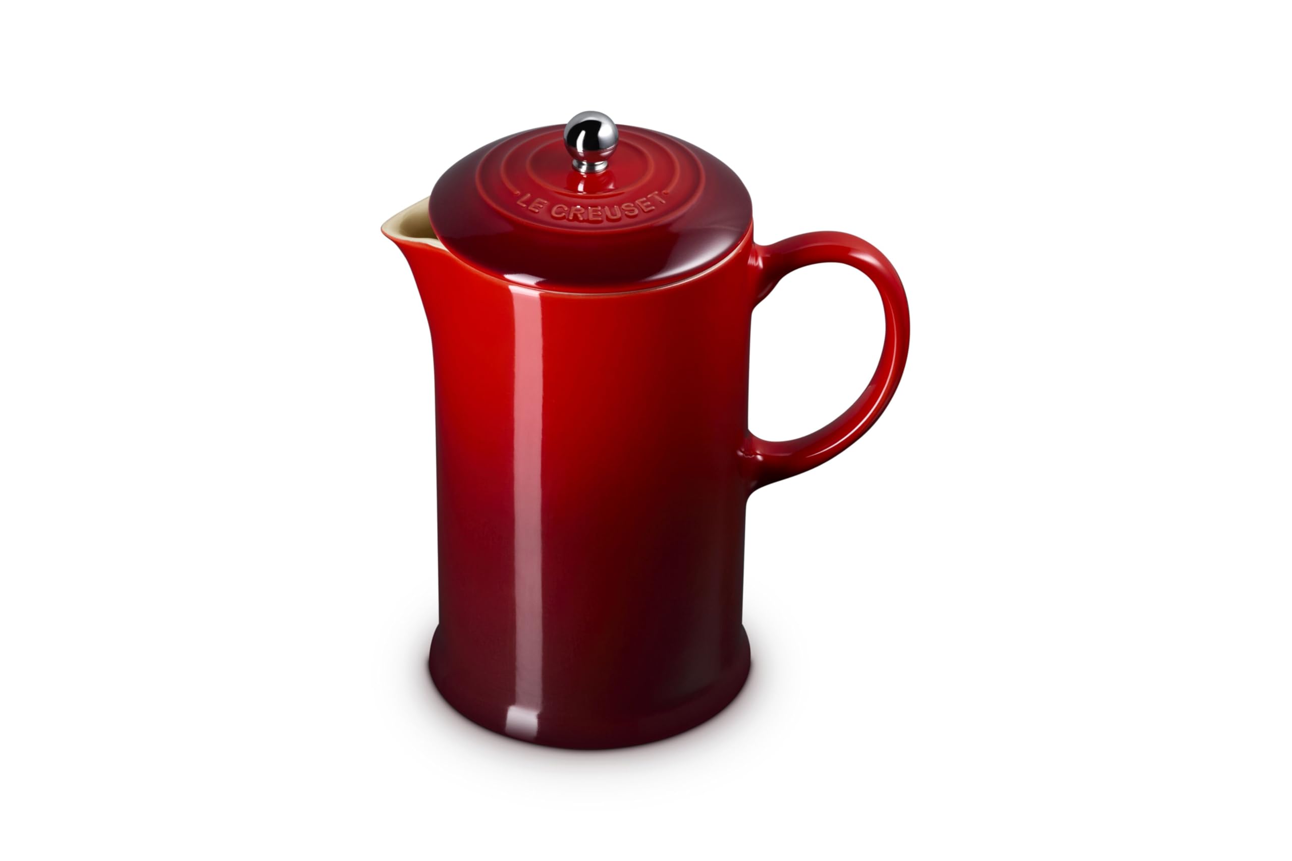 le-creuset-heritage-cafeti-re-piston-c-ramique-1l-cerise image 1