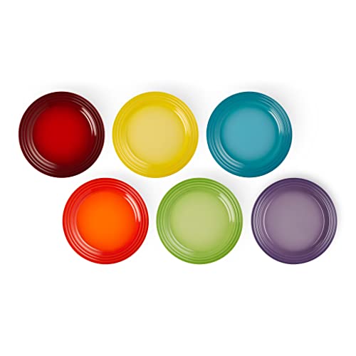 le-creuset-heritage-set-6-assiettes-desserts-gr-s-22-cm-arc-en-ciel image 8