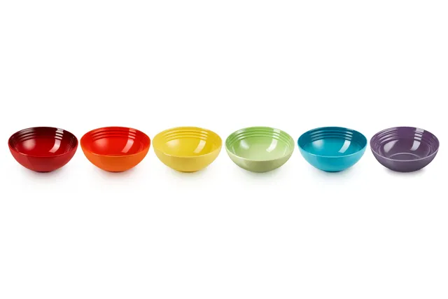 le-creuset-set-6-bols-c-r-ales-gr-s-650-ml-arc-en-ciel image 1