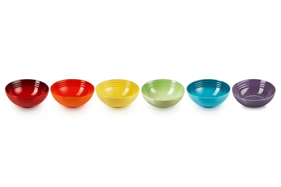 le-creuset-set-6-bols-c-r-ales-gr-s-650-ml-arc-en-ciel image 1