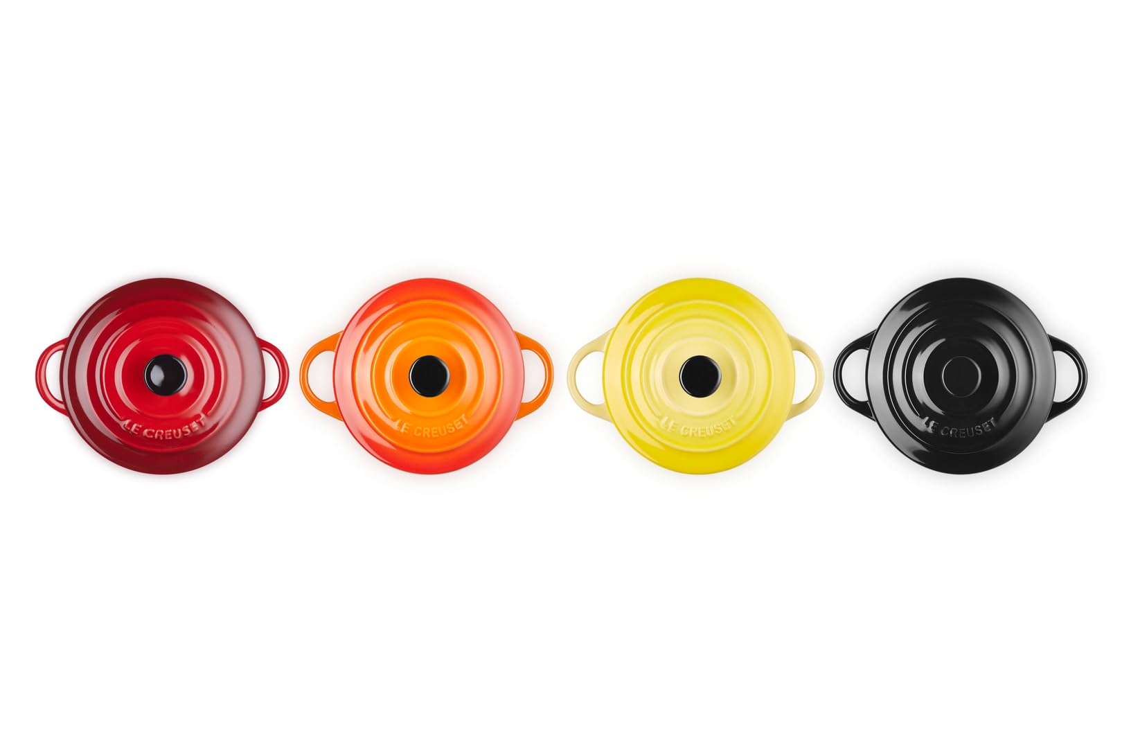 le-creuset-set-de-4-mini-cocottes-rondes-en-c-ramique-10-cm-200-ml-cerise image 7