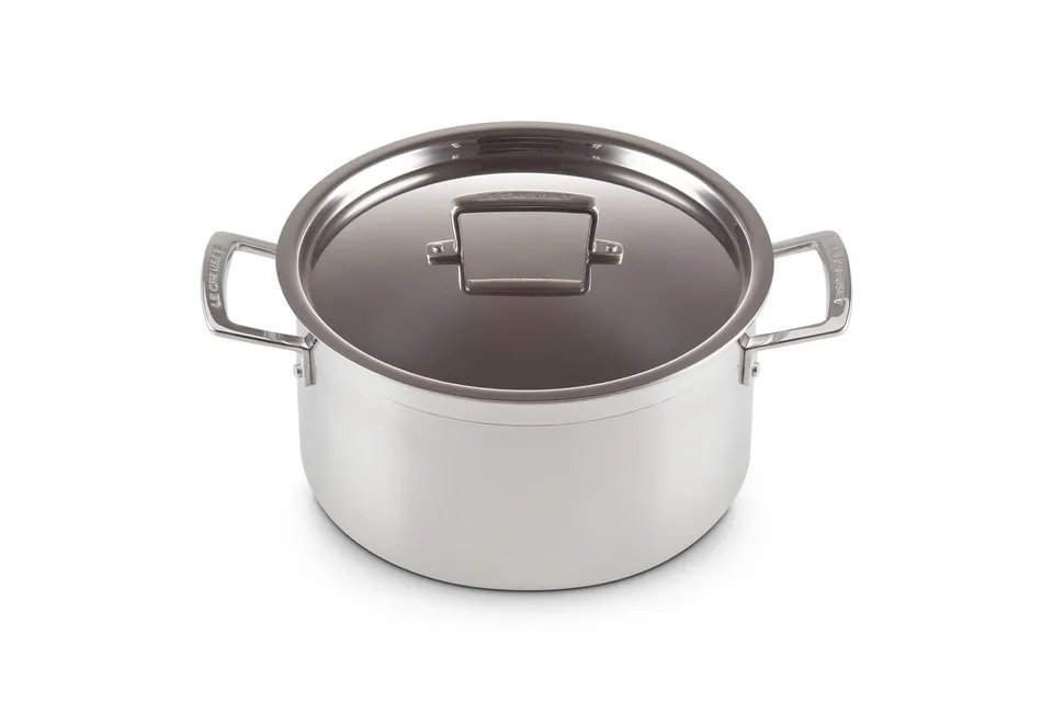le-creuset-faitout-inox-3-ply-24-cm-6-l-avec-couvercle-argent image 1