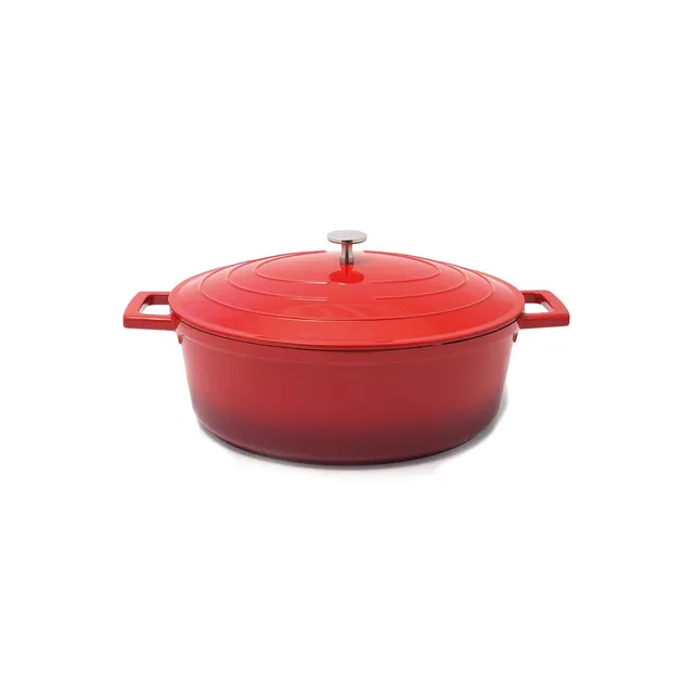baumalu-roc-cocotte-ronde-24-cm-4-65-l-fonte-aluminium-rouge-d-grad-induction image 1