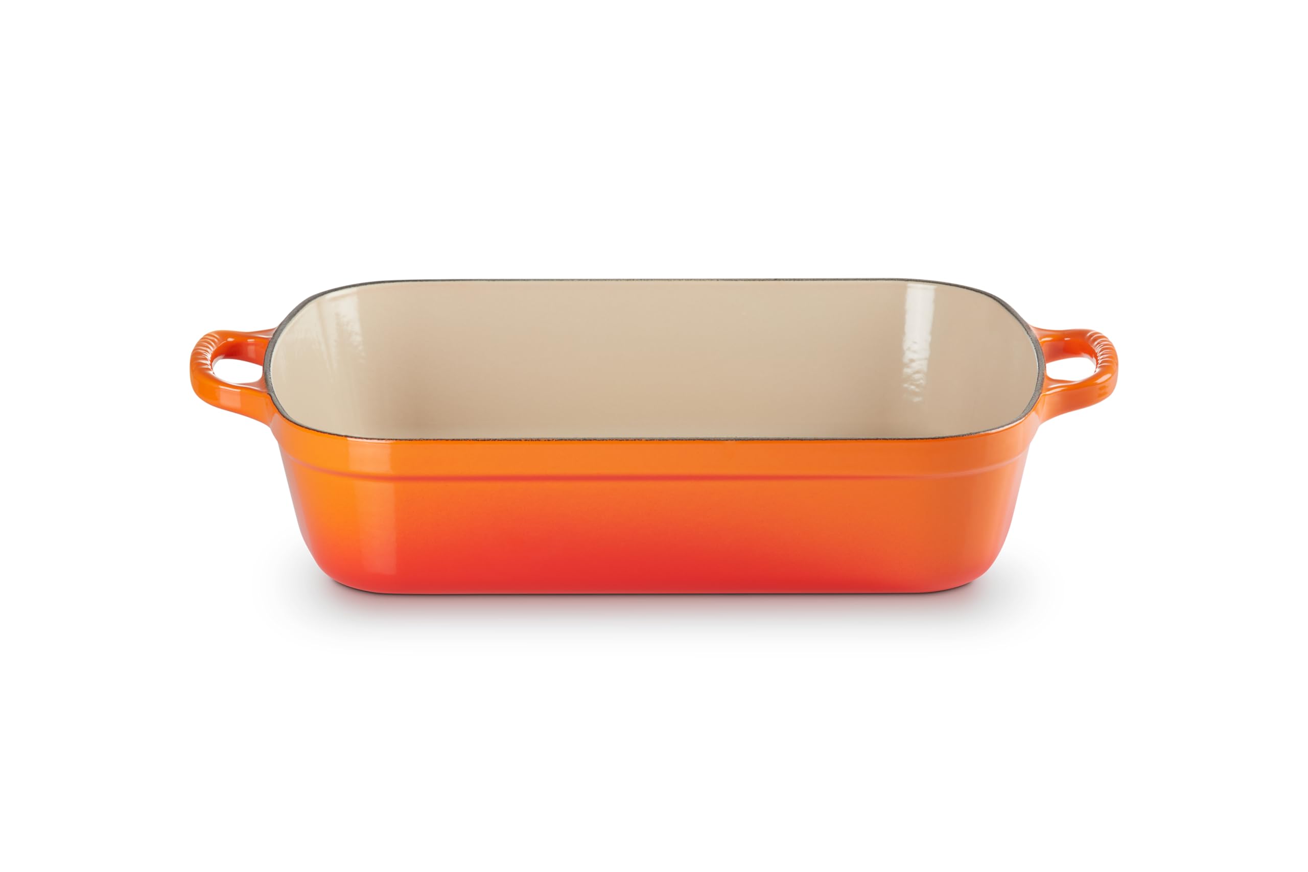 le-creuset-plat-signature-rectangulaire-en-fonte-maill-e-33-cm-4-9-l-volcanique image 2