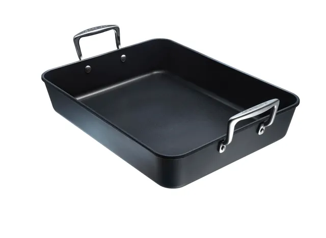 le-creuset-plat-r-tir-anti-adh-rent-fonte-d-aluminium-35x27-cm-anthracite-argent image 1