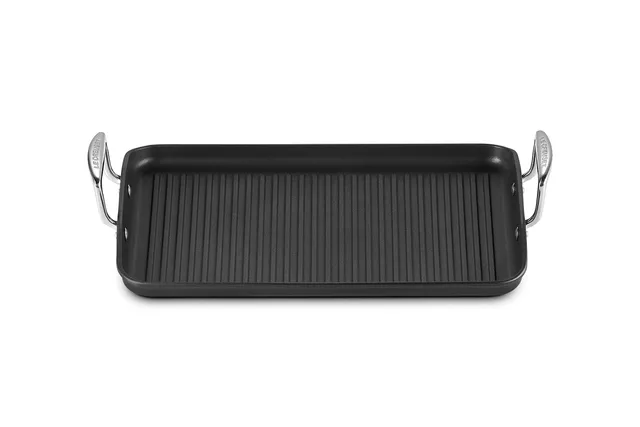 le-creuset-plancha-g-ante-aluminium-anti-adh-sive-rainures-35-x-25-cm-anthracite image 1